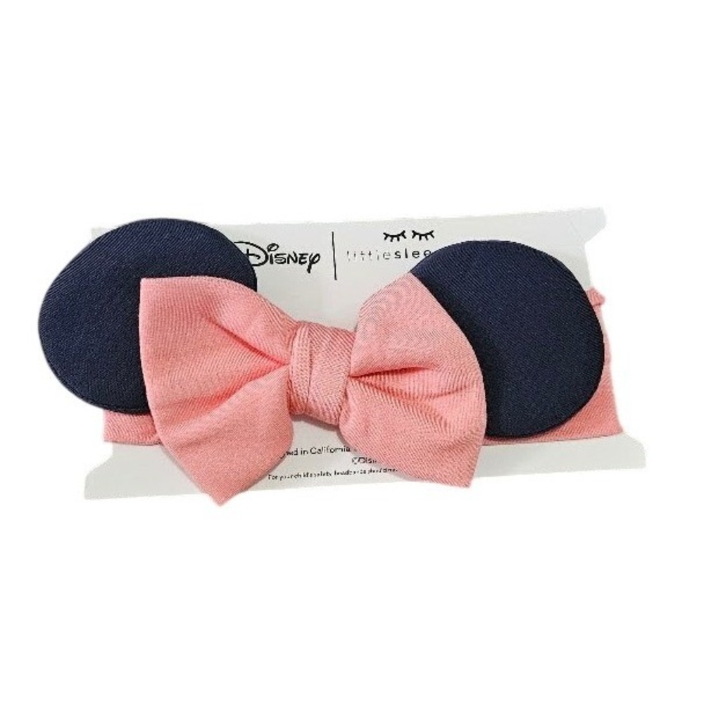 Disney Little Sleepies Minnie Mouse Pink Coral Knotted Headband NWT